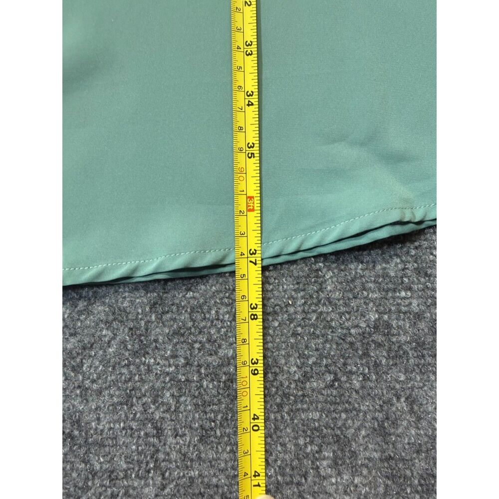 Halara Womens L Teal Shirt Dress Belted Roll Tab Sleeve Collared A Line - Picture 7 of 7
